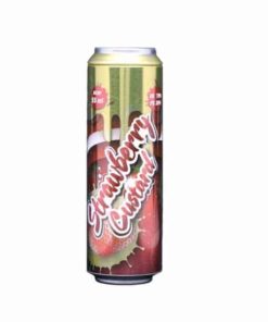 fizzy strawberry custard